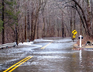 flooded street